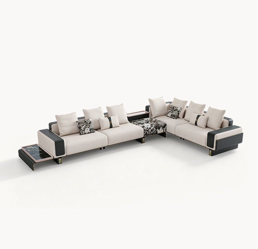 Azure blue L-Shape Sectional