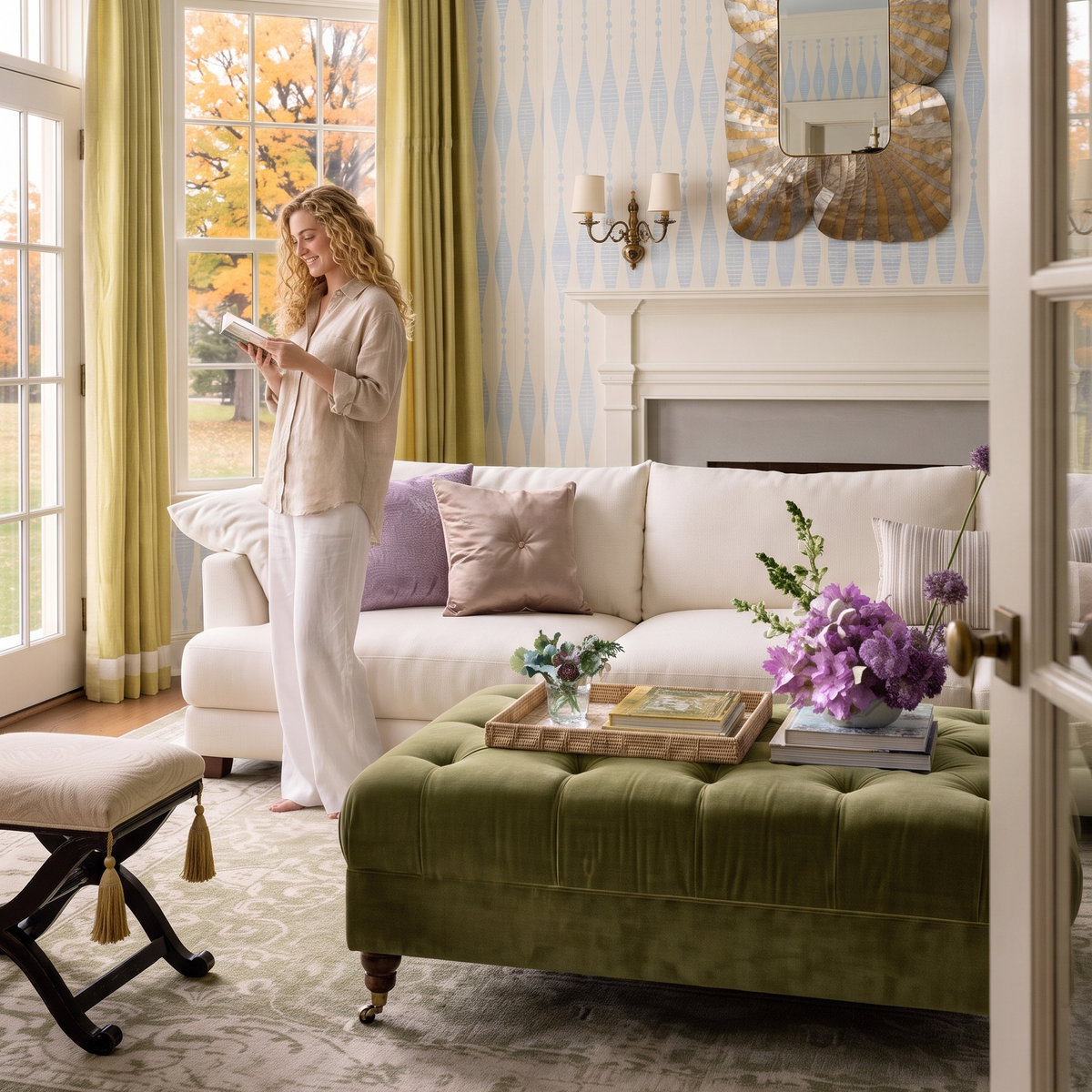 Blossom-Organic Modern Straight Sofa