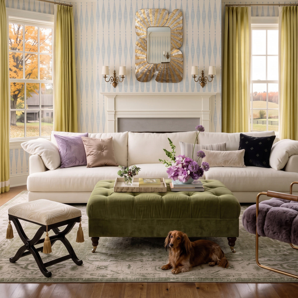 Blossom-Organic Modern Straight Sofa