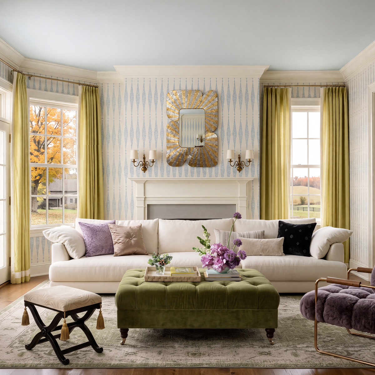 Blossom-Organic Modern Straight Sofa