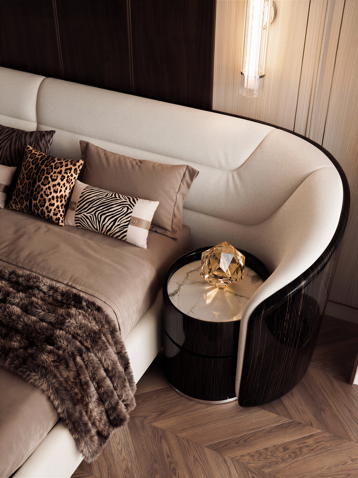 EBNOY Wide Headboard Bed