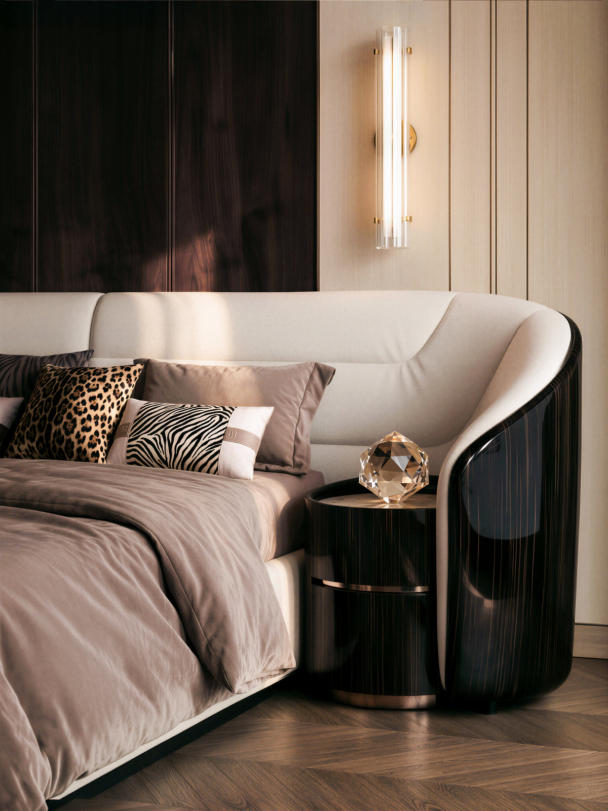 EBNOY Wide Headboard Bed