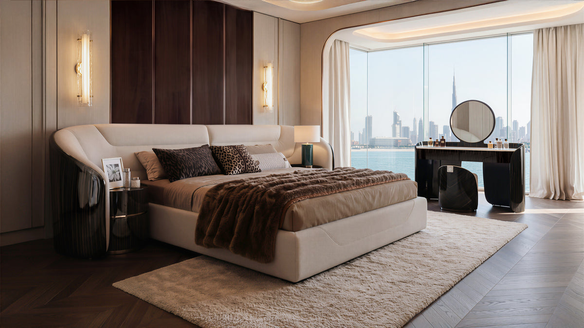 EBNOY Wide Headboard Bed