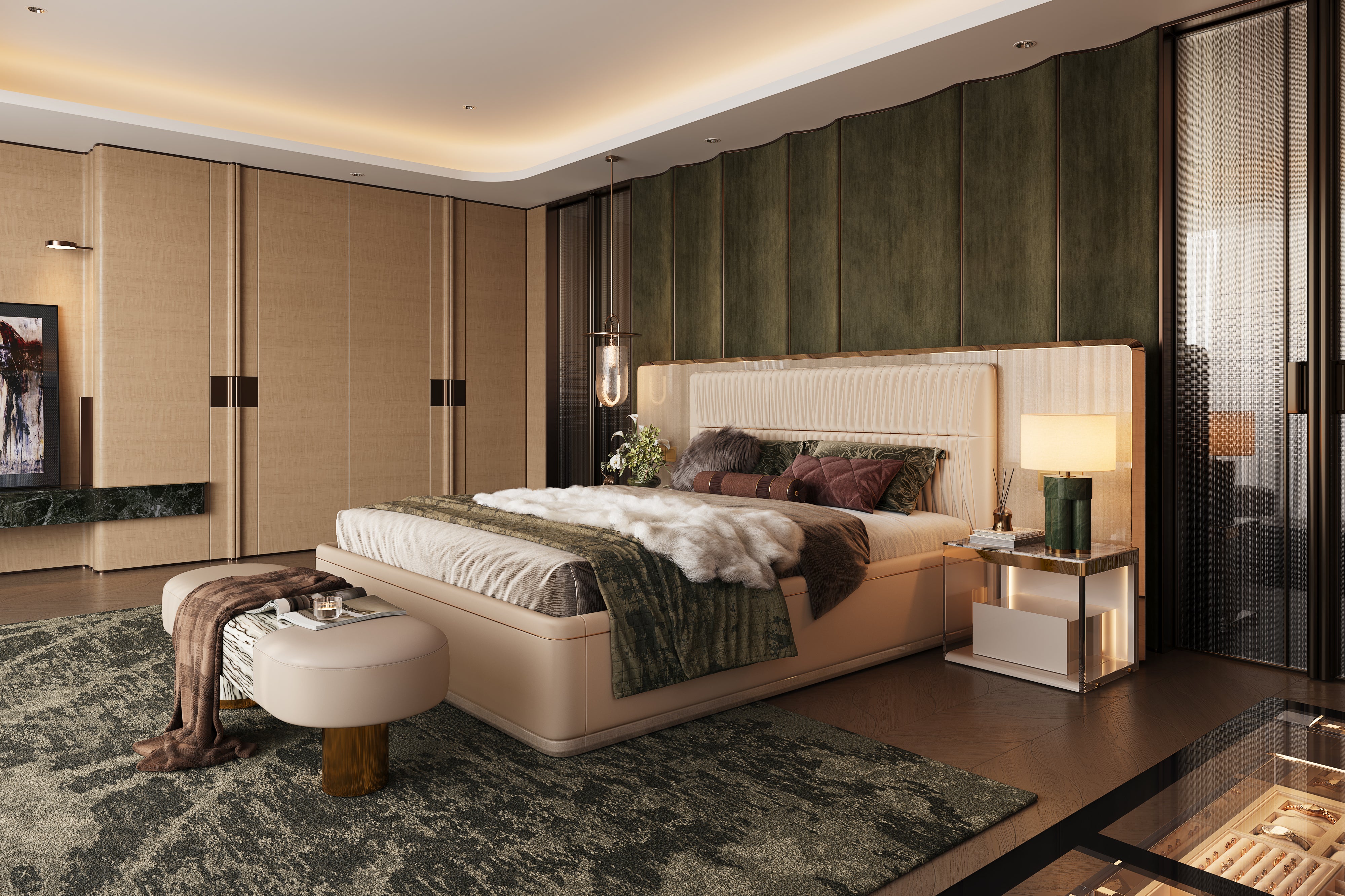 Karen Oversized Headboard Bed