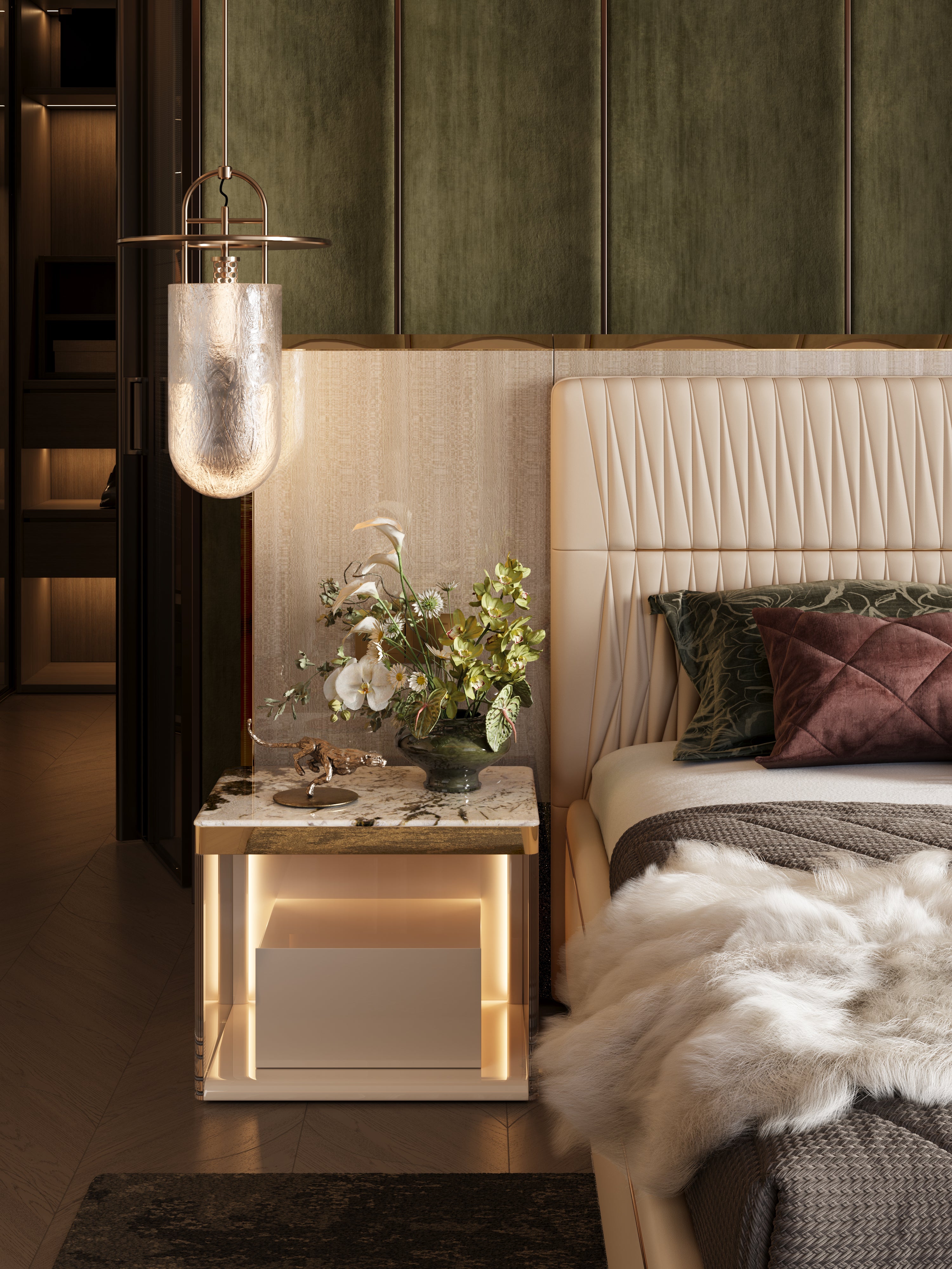 Karen Oversized Headboard Bed