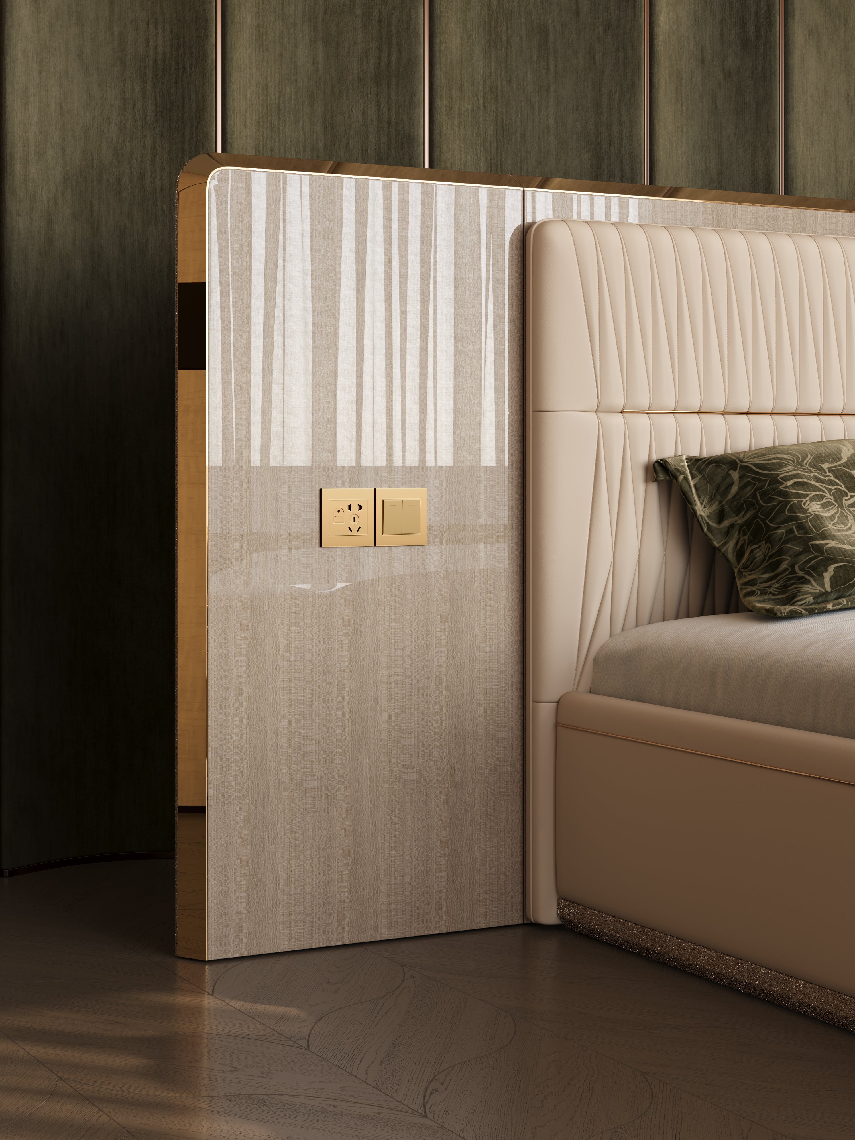 Karen Oversized Headboard Bed