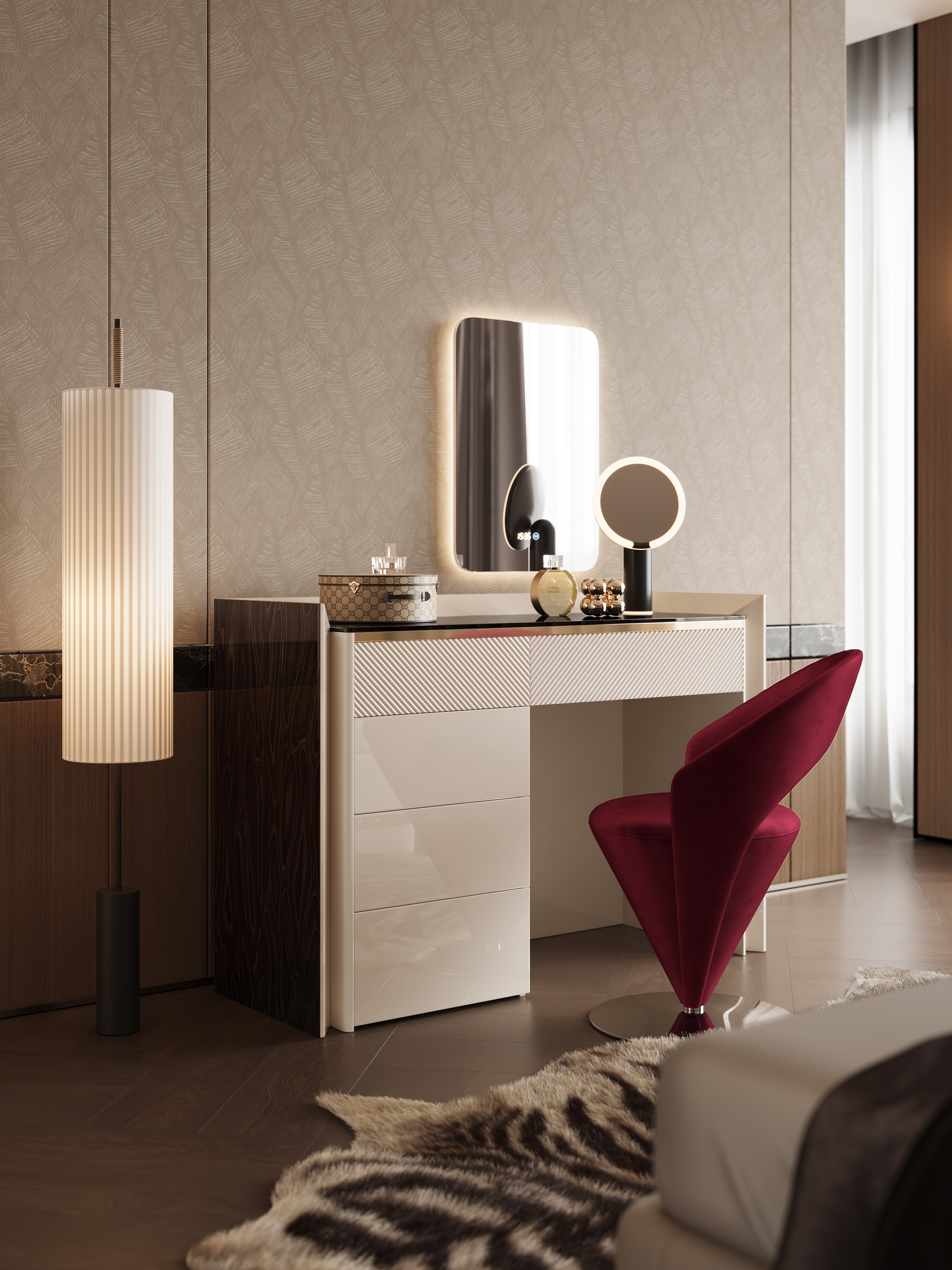 Karen Vanity & Jewelry Chest Set