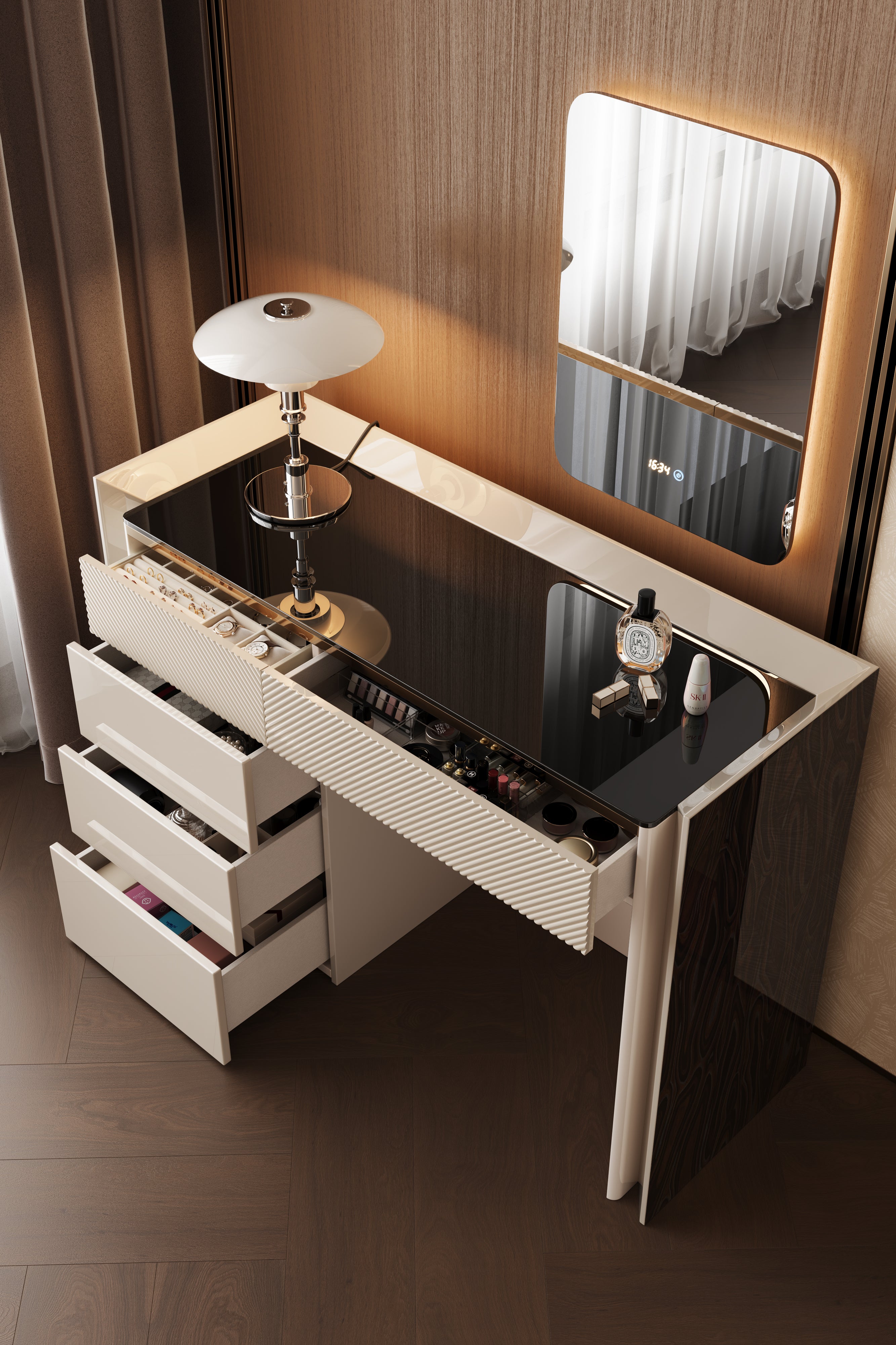 Karen Vanity & Jewelry Chest Set