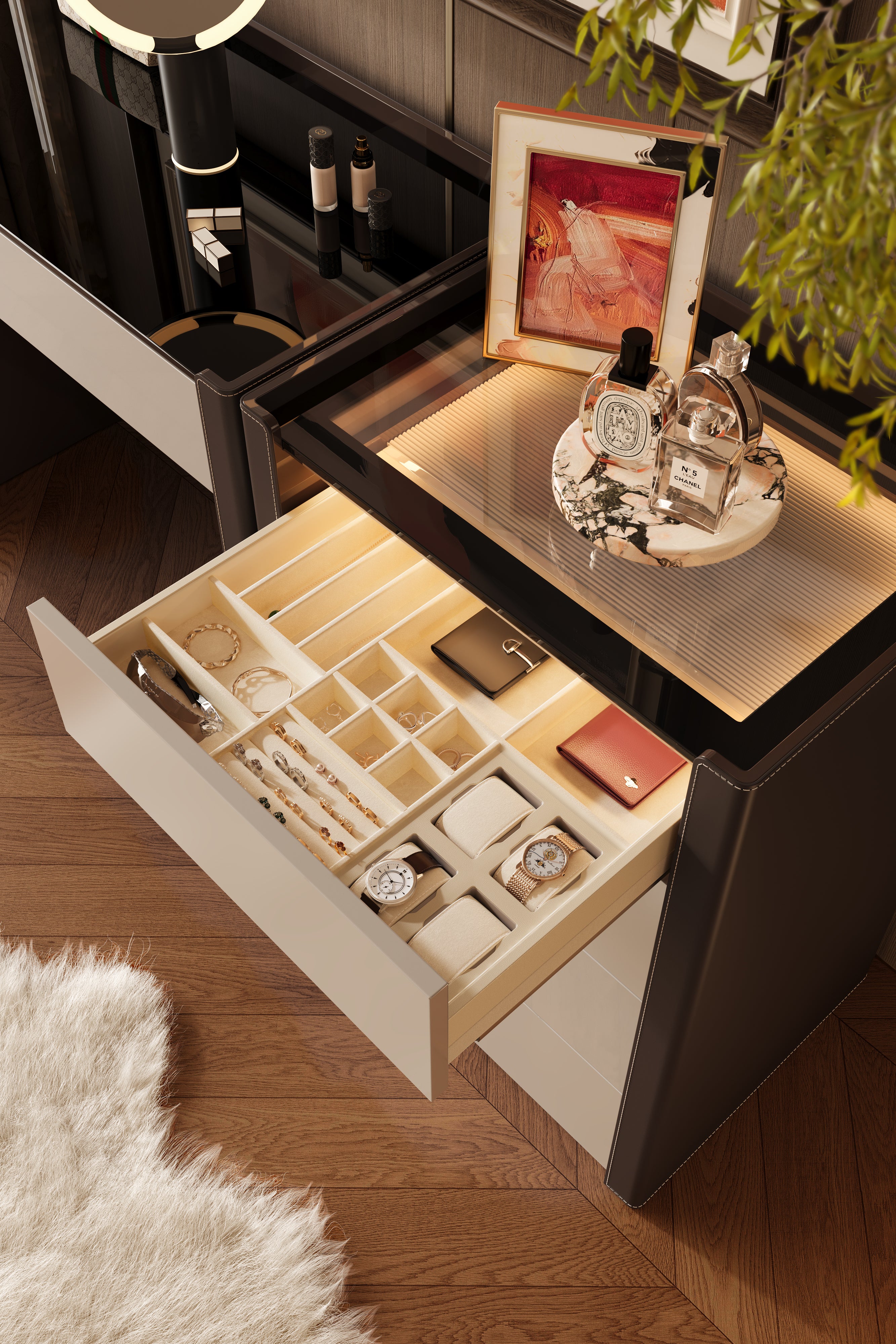 Lola Vanity & Jewelry Chest Set