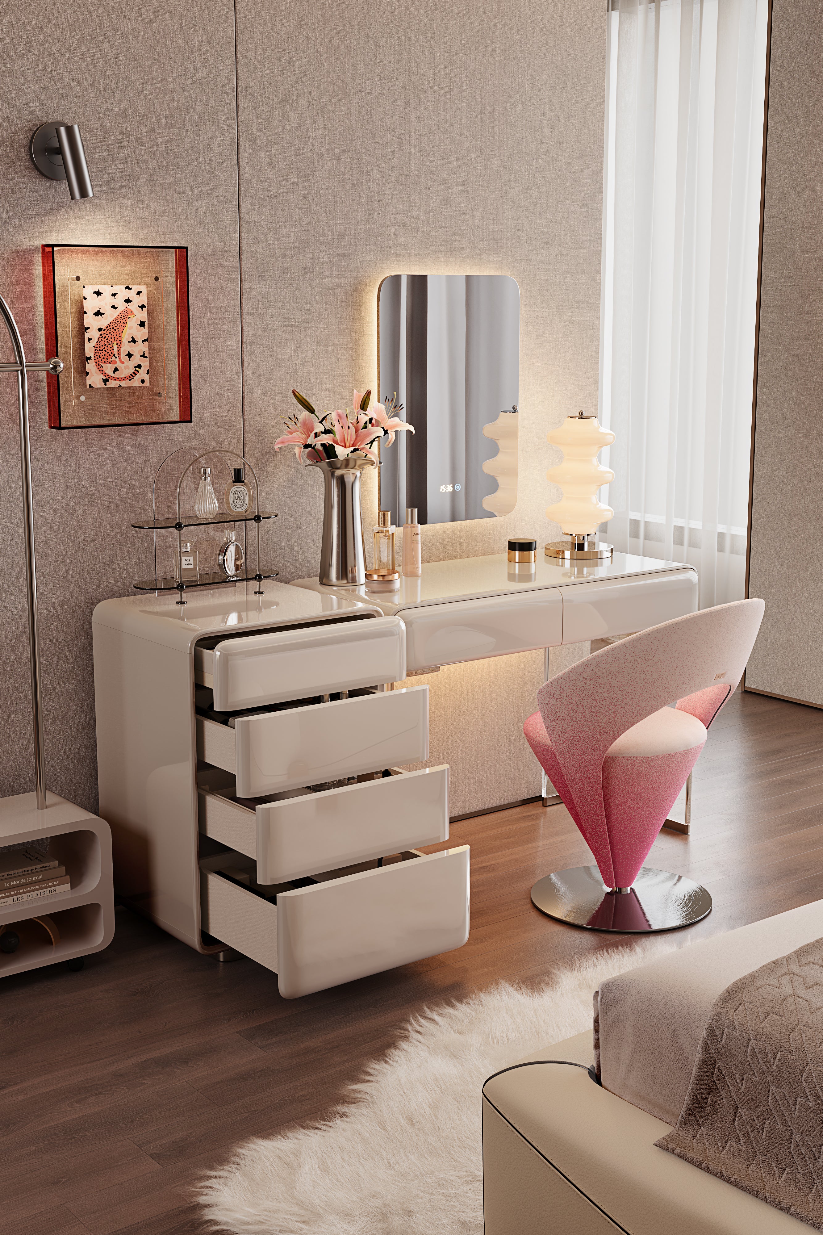 Shirui Vanity & Jewelry Chest Set