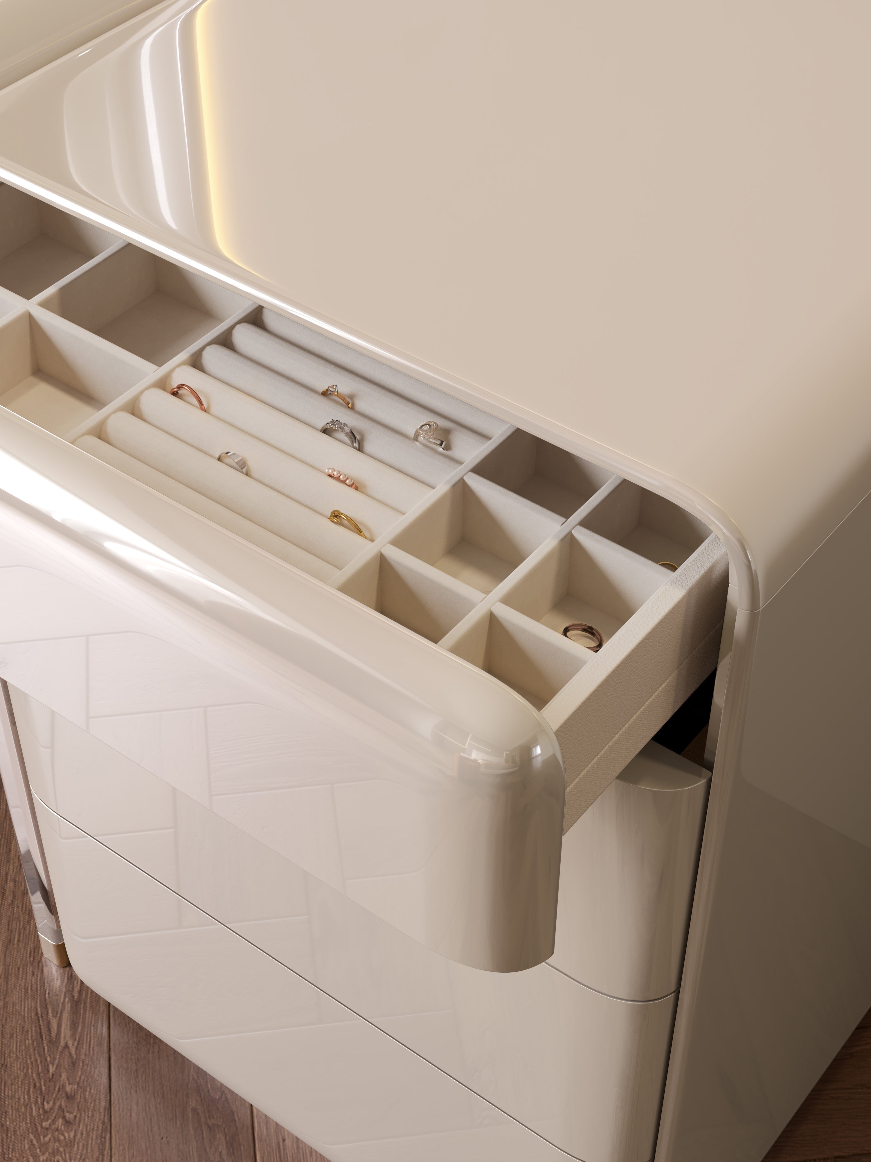 Shirui Vanity & Jewelry Chest Set