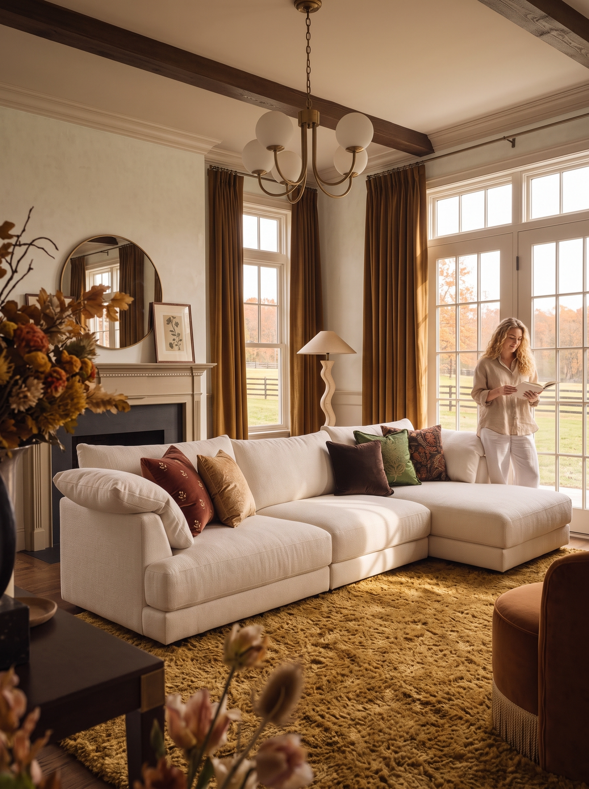 Blossom-Organic Modern L-Shaped Sectional Sofa