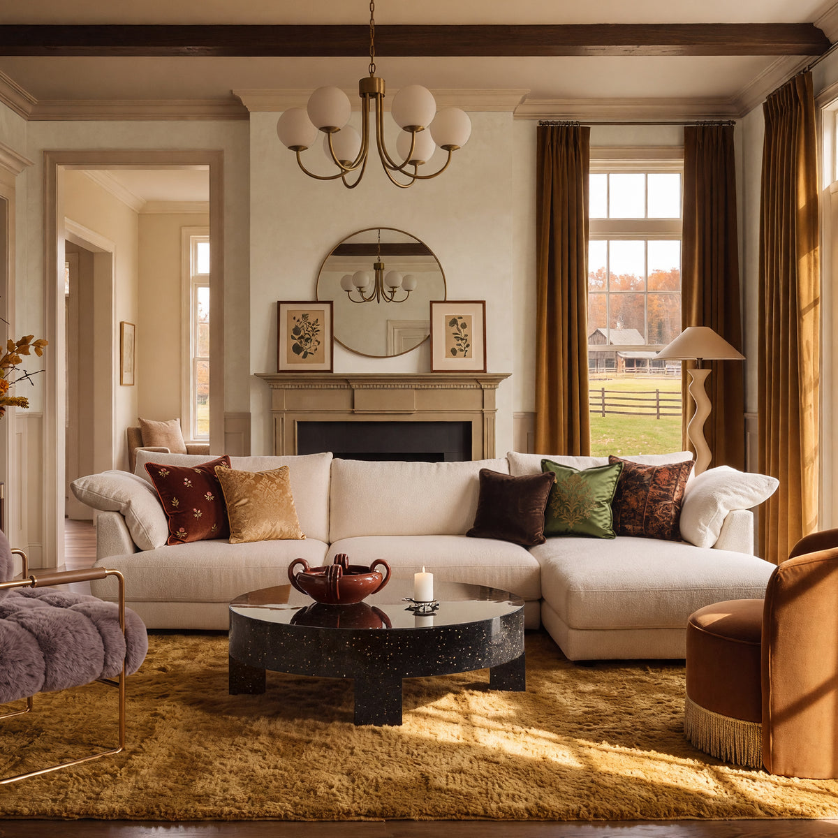 Blossom-Organic Modern L-Shaped Sectional Sofa